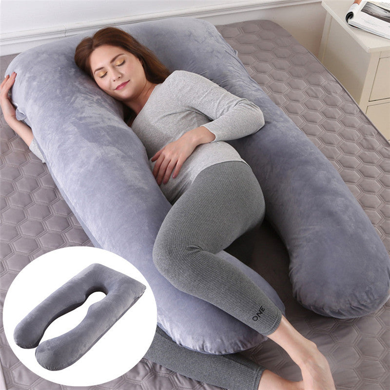 Sleeping Support Pillow For Pregnant Women U Shape Maternity Pillows Pregnancy Ice Silk - Pillow Bump